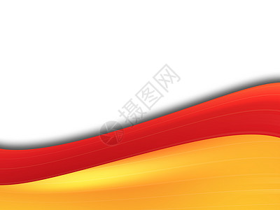 红色曲线光效波浪阴影空白创造力商业海浪白色公司艺术墙纸橙子背景