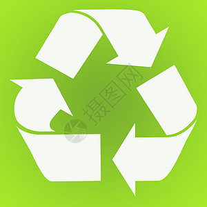 再循环符号环境力量生态插图剪影绿色箭头活力背景图片