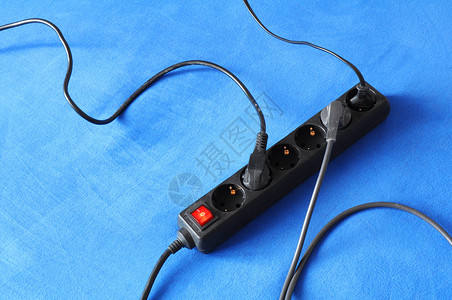 电源插件插头插座电源线商业绳索活力出口适配器地毯地面背景图片