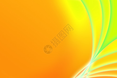 波浪图形素材橙色和绿色背景摘要精美背景