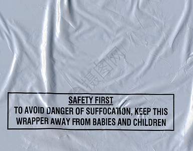 安全预警窒息包装纸婴儿危险孩子们警告背景图片