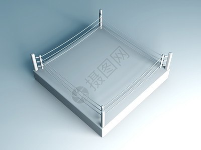 拳击环竞技场平台栅栏盒子渲染正方形运动竞赛训练挑战背景图片