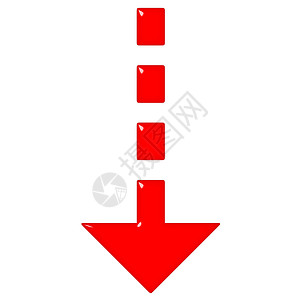 红色图标箭头3D 光滑红箭头失败金融适应症下载反射失败者艺术玻璃红色损失背景