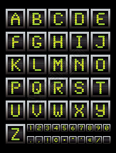 数字电商字体按字母顺序排列的通知牌背景