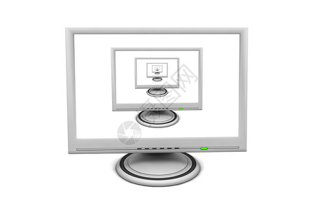 LCD 平坦屏幕监视器 - 多递归 PiP背景图片