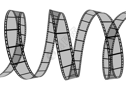 3D 电影螺旋投影空白卷轴相机黑与白电影业摄影胶片视频背景图片