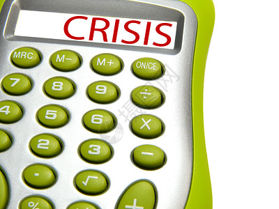 “危机”一词计算器背景图片
