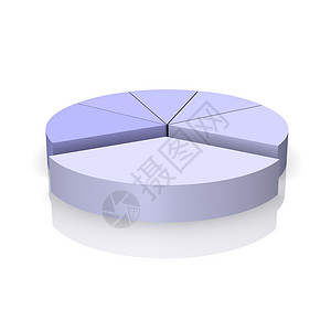 饼图 3d 图白色金融插图反射统计圆圈酒吧商业数据蓝色背景图片