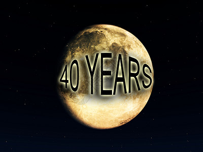 月球登陆40年后纪念日星星月亮月夜卫星气氛景观月光庆典天空背景