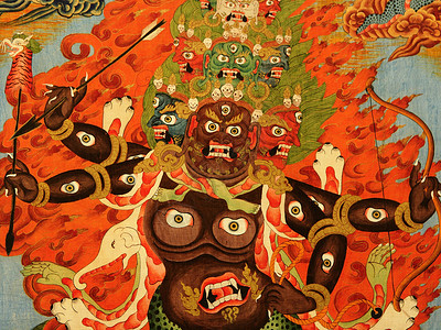祭灶神海报buddha 图片墙纸打印流行音乐光环宗教海报插图瑜伽橙子背景