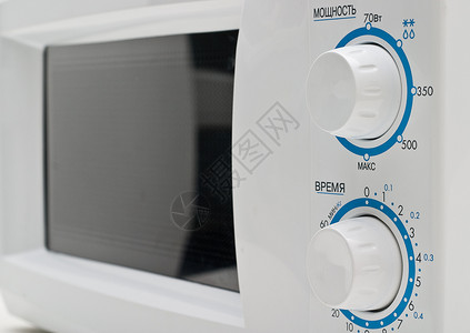 白微波炉电子产品纽扣键盘用具厨具按钮火炉转盘家庭白色背景图片