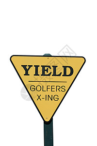 孤立的吉尔德高尔夫球手交叉标志背景图片