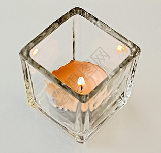 蜡烛信仰孤独正方形玻璃宗教火焰背景图片