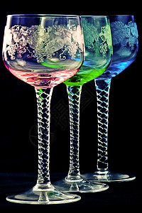葡萄酒颜色彩色葡萄酒杯蓝色眼镜红色颜色酒杯手工玻璃绿色四色背景