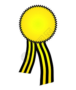 蒲公英图标勋章奖章奖项金子标签丝带徽章白色黄色奖牌空气成功背景