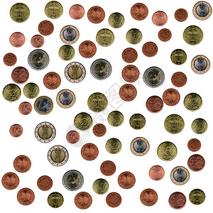 欧元硬币拼凑库存货币开支银行业现金金融拼贴画商业背景图片