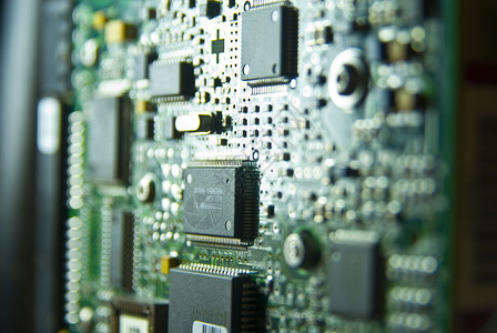 技术电子网络科学绿色芯片背景图片
