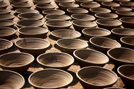 克莱锅用具烘干杯子土壤环境陶器背景图片
