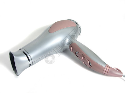 银色吹发机理发师白色化妆品绳索吹风机工具粉色电子塑料烘干机背景图片
