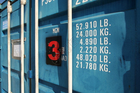 容器代码货运蓝色船运金属运输数字背景图片