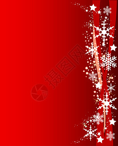 红圣诞节背景海浪墙纸雪花星星漩涡框架背景图片