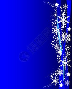蓝圣诞节背景背景雪花框架漩涡星星海浪墙纸背景图片