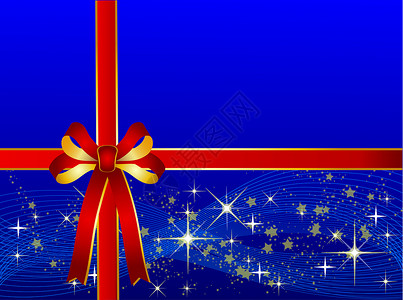 带丝带的蓝圣诞背景框架雪花展示墙纸海浪漩涡星星背景图片