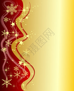 与星相伴的金色圣诞背景插图背景图片