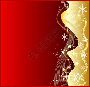 抽象的红色圣诞节背景插图( I)背景图片