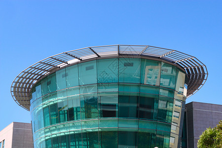 现代架构场景窗户市中心石头蓝色镜子阳光线条建筑商业背景图片