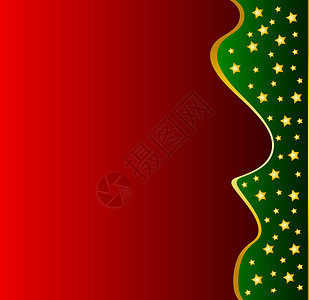 红圣诞节背景墙纸雪花漩涡星星框架海浪背景图片