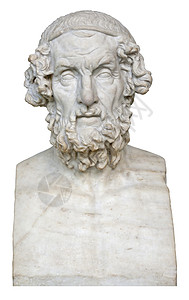 希腊诗人霍默的白大理石破碎背景图片