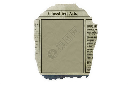 分类广告填字失业打猎就业报纸商业工作游戏白色背景图片