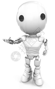 机器人浏览器手势技术吉祥物未来派塑料背景图片