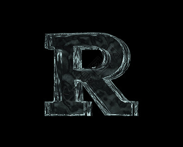 R标冻结的信件 R字母插图透明度字体背景