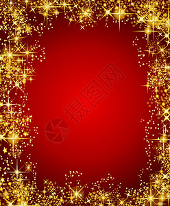 带有恒星的圣诞节框架插图艺术雪花水晶墙纸星星庆典背景图片