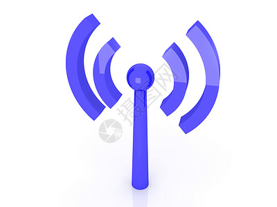 无线连接技术白色数据播送收音机插图互联网局域网海浪天线背景图片
