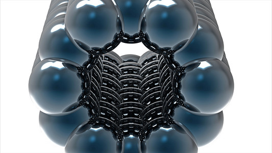碳纳米管模型圆柱白色物理管子技术化学品原子化学科学材料背景图片