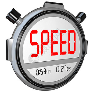 Stopwatch 计时器记录比赛结果的速度单词高清图片