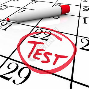 班级日历素材日历上环绕的测试日 - 紧张到考试背景