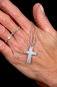 女祈祷者信徒上帝金属怜悯宗教悔改信仰棕榈手指女士高清图片