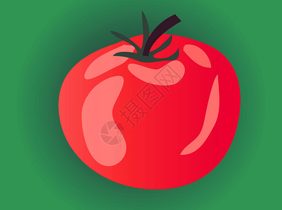 绿色背景的西红番茄背景图片
