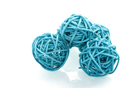 球体稻草创造力框架荆棘涂鸦蓝色艺术装饰螺旋风格背景图片