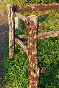 木制围栏棕色小路栅栏背景图片