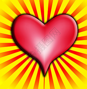 爱心热情条纹心形红色概念情绪化情感背景图片