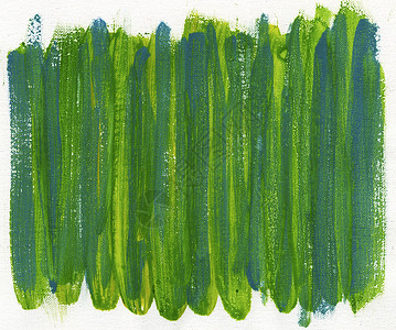 绿色笔触涂在画布上的绿色和蓝色摘要背景