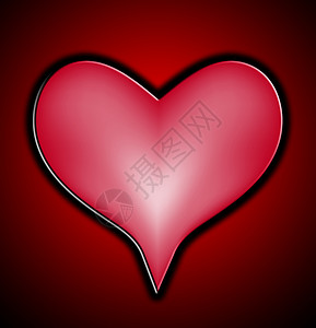 爱心之心粉色情感心形热情红色概念情绪化背景图片