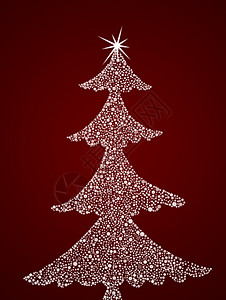圣诞草树抽象摘要插图艺术灯光季节庆典新年装饰品星星假期绘画背景图片