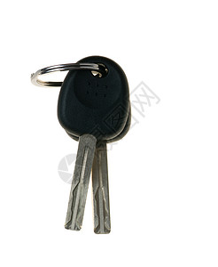黑色钥匙车的两把钥匙入口空白门把手剪裁黑色控制储物柜锁匠财产车辆背景