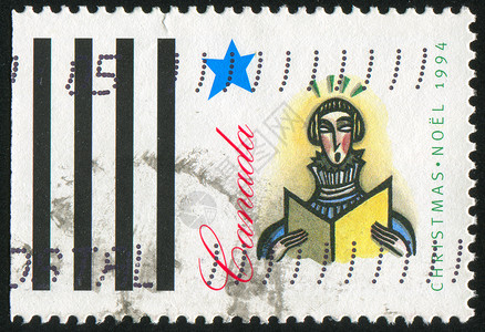 邮票歌手独奏者邮件古董海豹邮戳女性明信片历史性女士背景图片